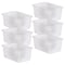 Teacher Created Resources Storage Bin, Plastic, Clear, 6 PK TCR20457 - alternate 1